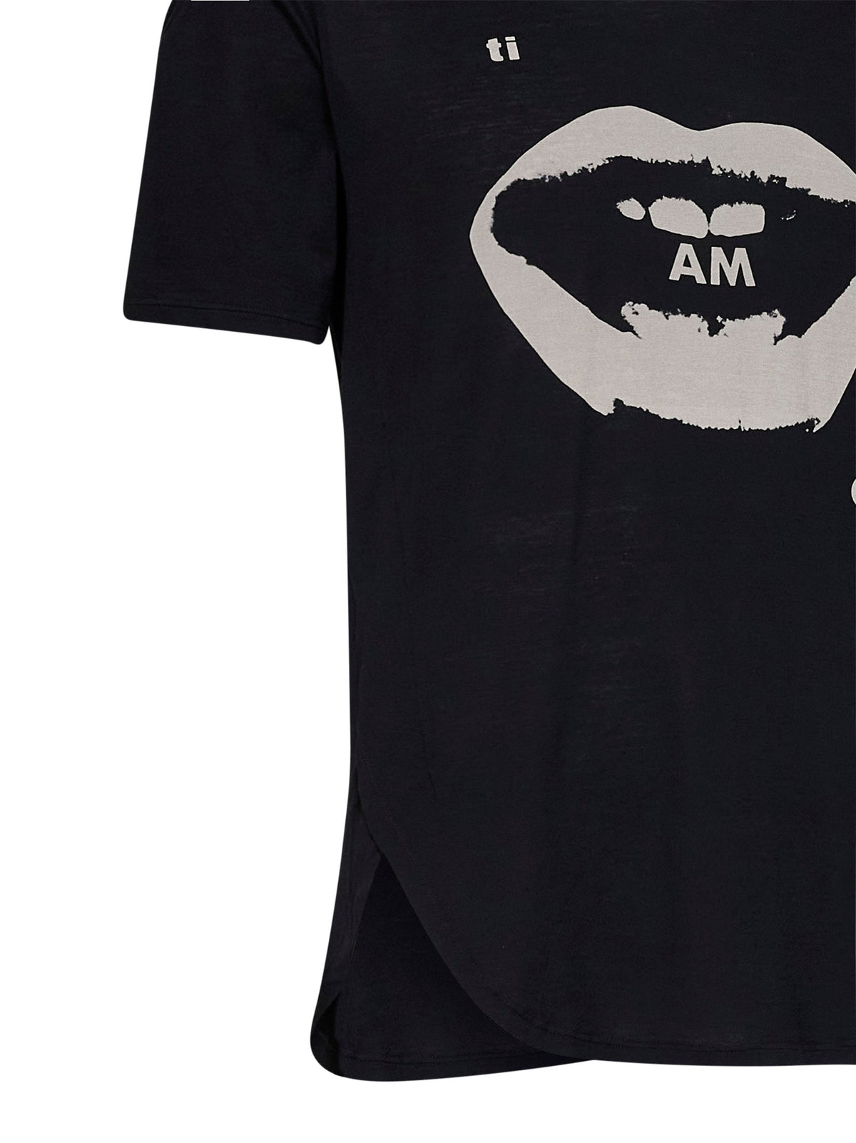 Fendi Men Black Cotton Jersey T-Shirt With Ti Amo Print
