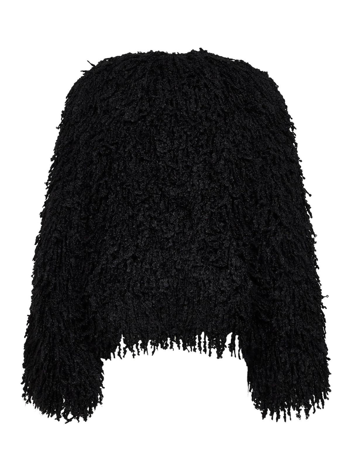 Fendi Women Black Long-Pile Cashmere And Mohair Jacket