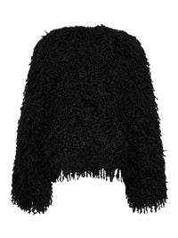Fendi Women Black Long-Pile Cashmere And Mohair Jacket