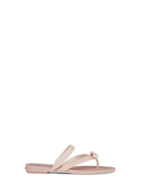 Ferragamo Women Pink Rubber Vara Bow Thong Sandals