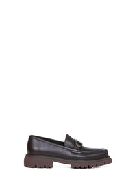 Ferragamo Men Dark Brown Cocoon Loafers With Gancini Ornament