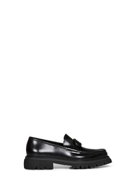 Ferragamo Men Black Cocoon Loafers With Gancini Ornament