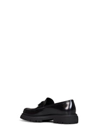 Ferragamo Men Black Cocoon Loafers With Gancini Ornament