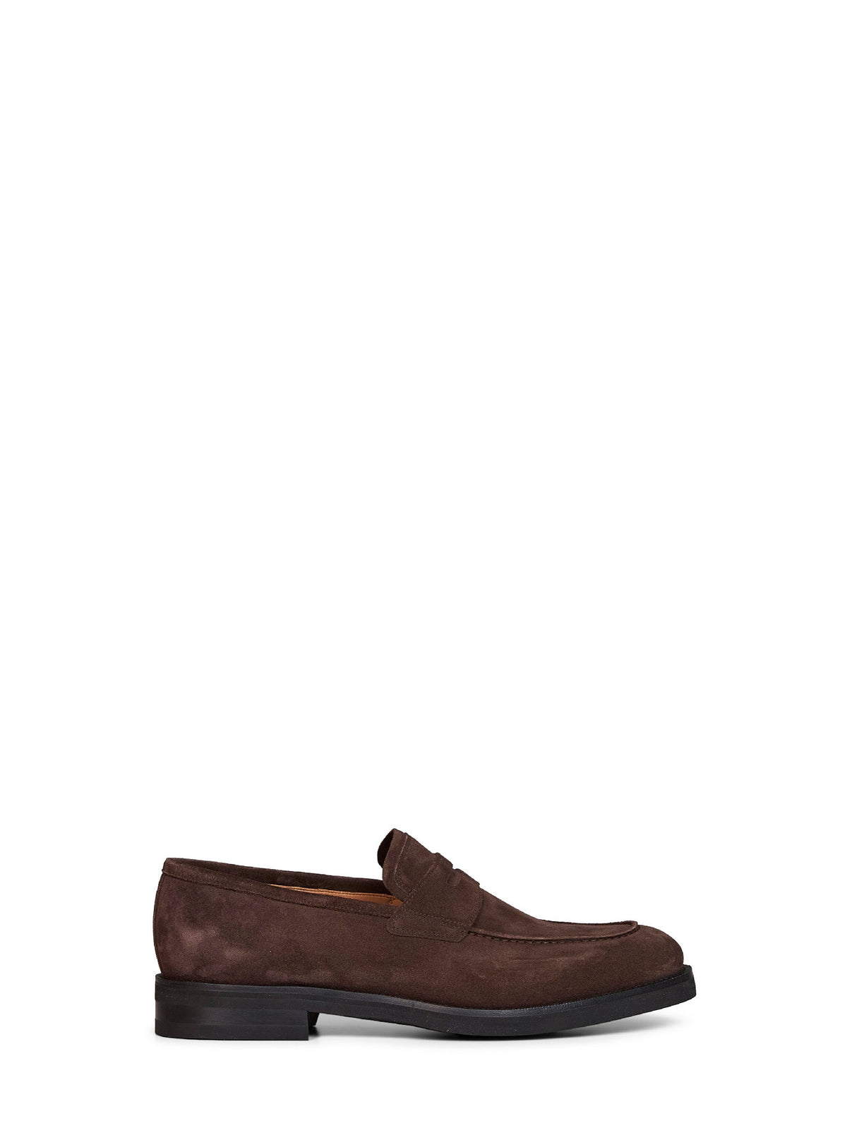 Ferragamo Men Bark Brown Suede Stefano Penny Loafers
