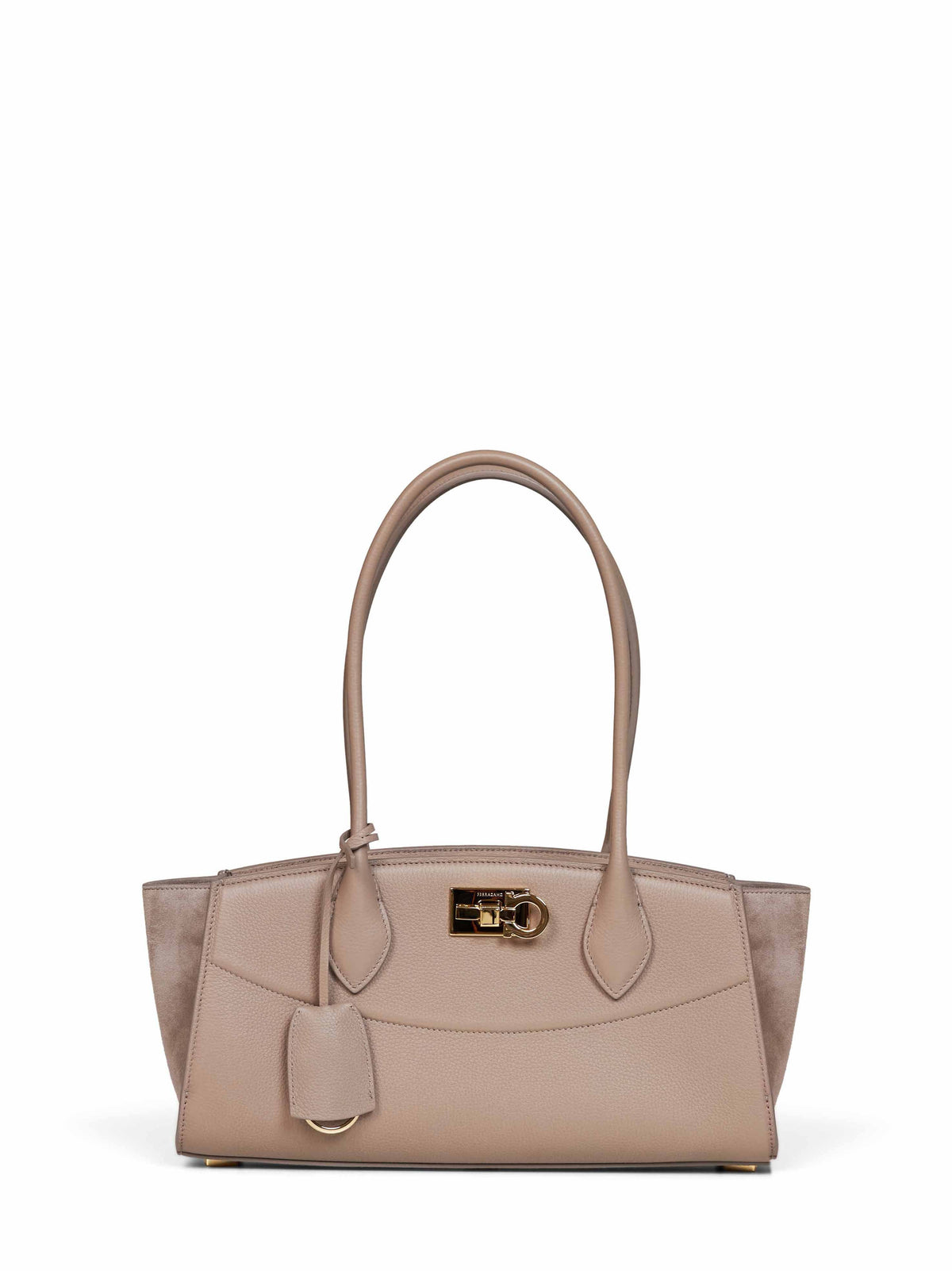 Ferragamo Women Taupe New Ferragamo Studio Soft Bag East West (M) Handbag<Br/>