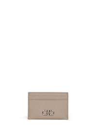 Ferragamo Women Warm Taupe Olive Gancini Credit Card Holder