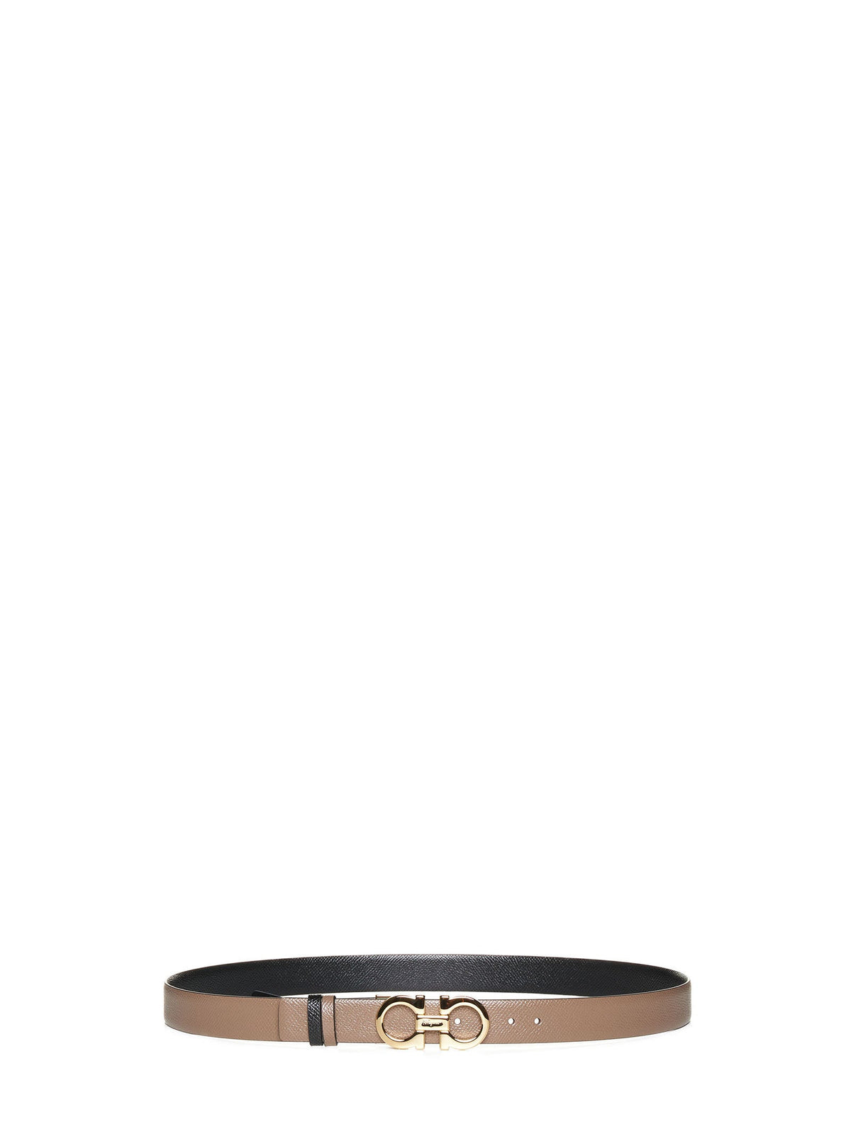 Ferragamo Women Caraway Seed Leather Gancini Reversible Belt