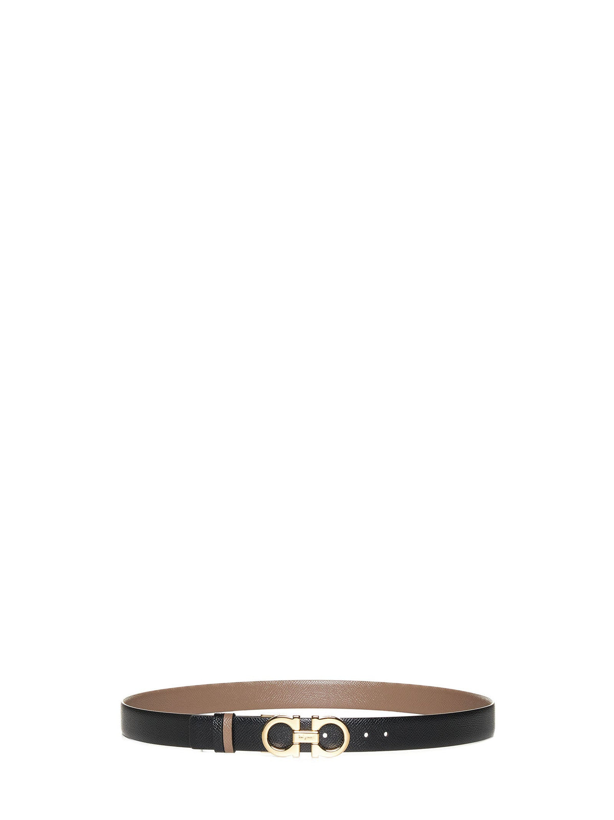 Ferragamo Women Caraway Seed Leather Gancini Reversible Belt