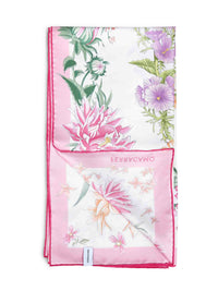 Ferragamo Women Pink Primavera-Print Silk Scarf