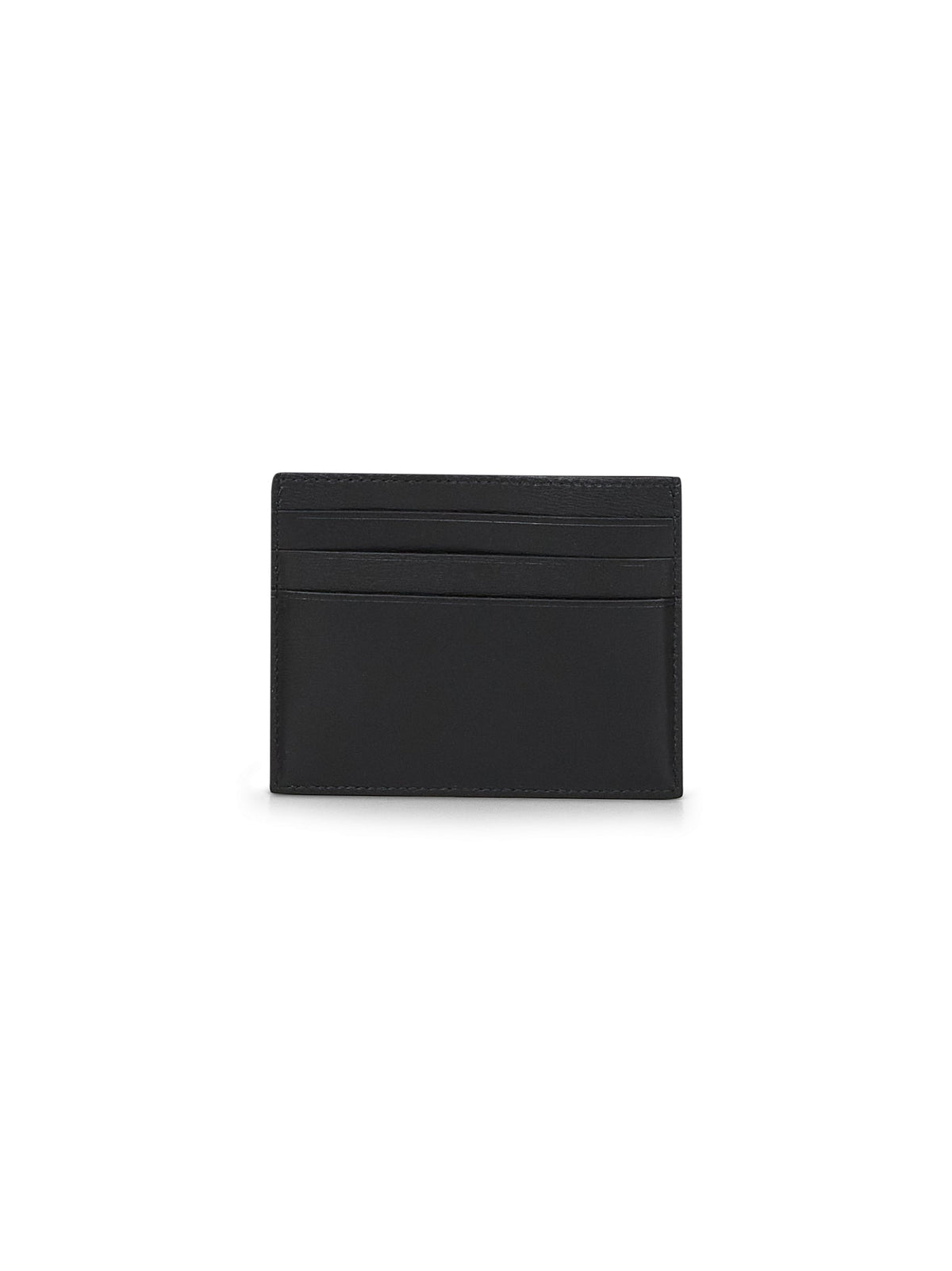 Ferragamo Men Black Leather Credit Card Holder