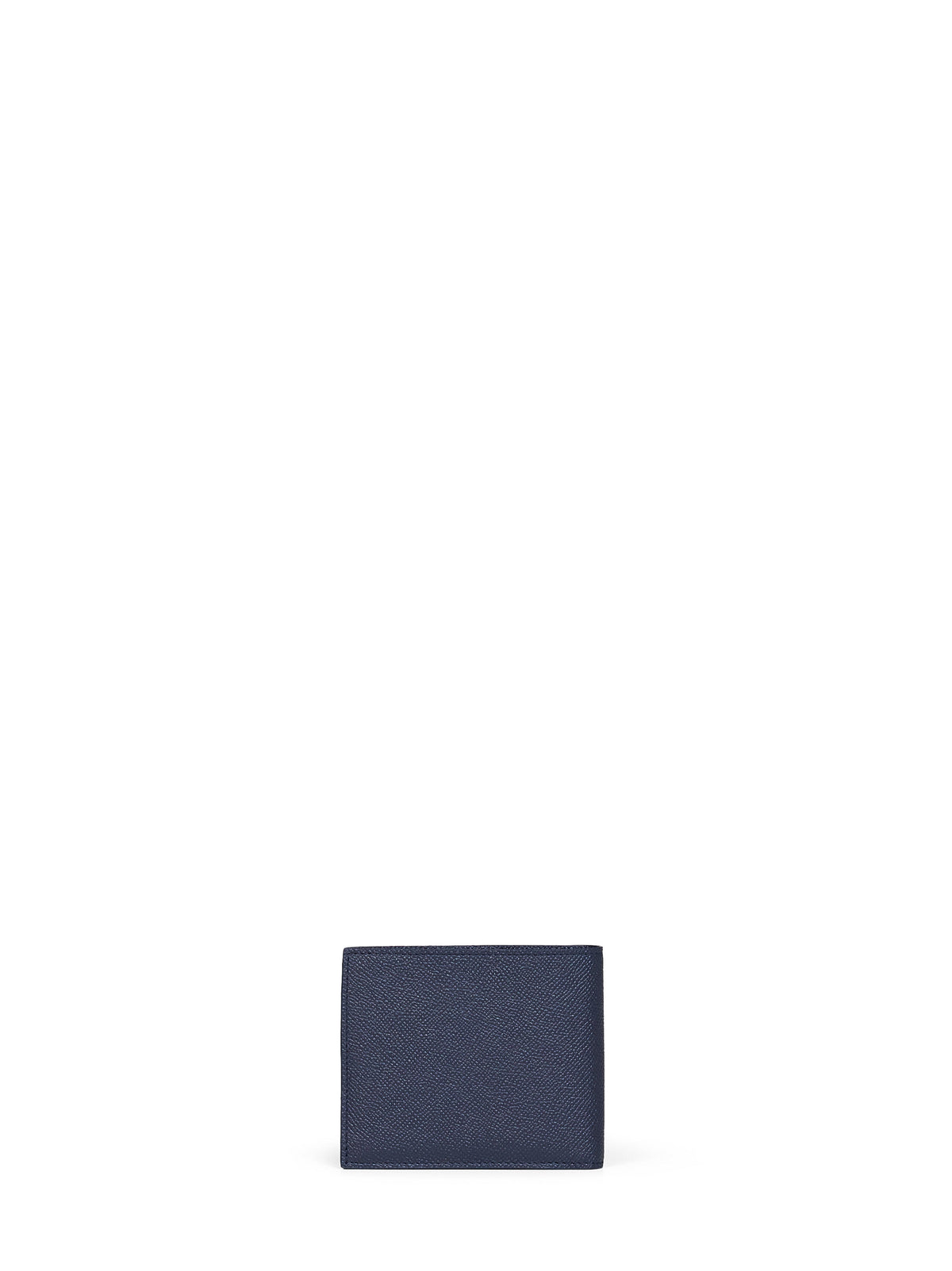 Ferragamo Men Dark Navy Blue Hammered Calfskin Gancini Wallet<Br/>