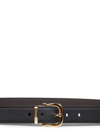Ferragamo Men Black And Dark Brown Reversible Gancini Belt