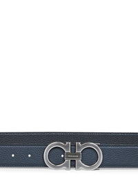 Ferragamo Men Two-Tone Gancini Reversible Belt