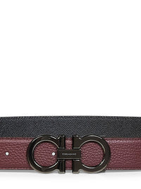 Ferragamo Men Two-Tone Gancini Reversible Belt