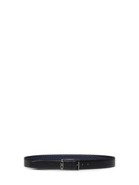 Ferragamo Men Midnight Blue And Black Reversible Gancini Belt