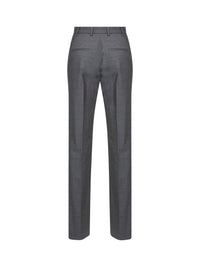 Giuseppe Di Morabito Women Dark Grey Virgin Wool Straight-Leg Tailored Trousers