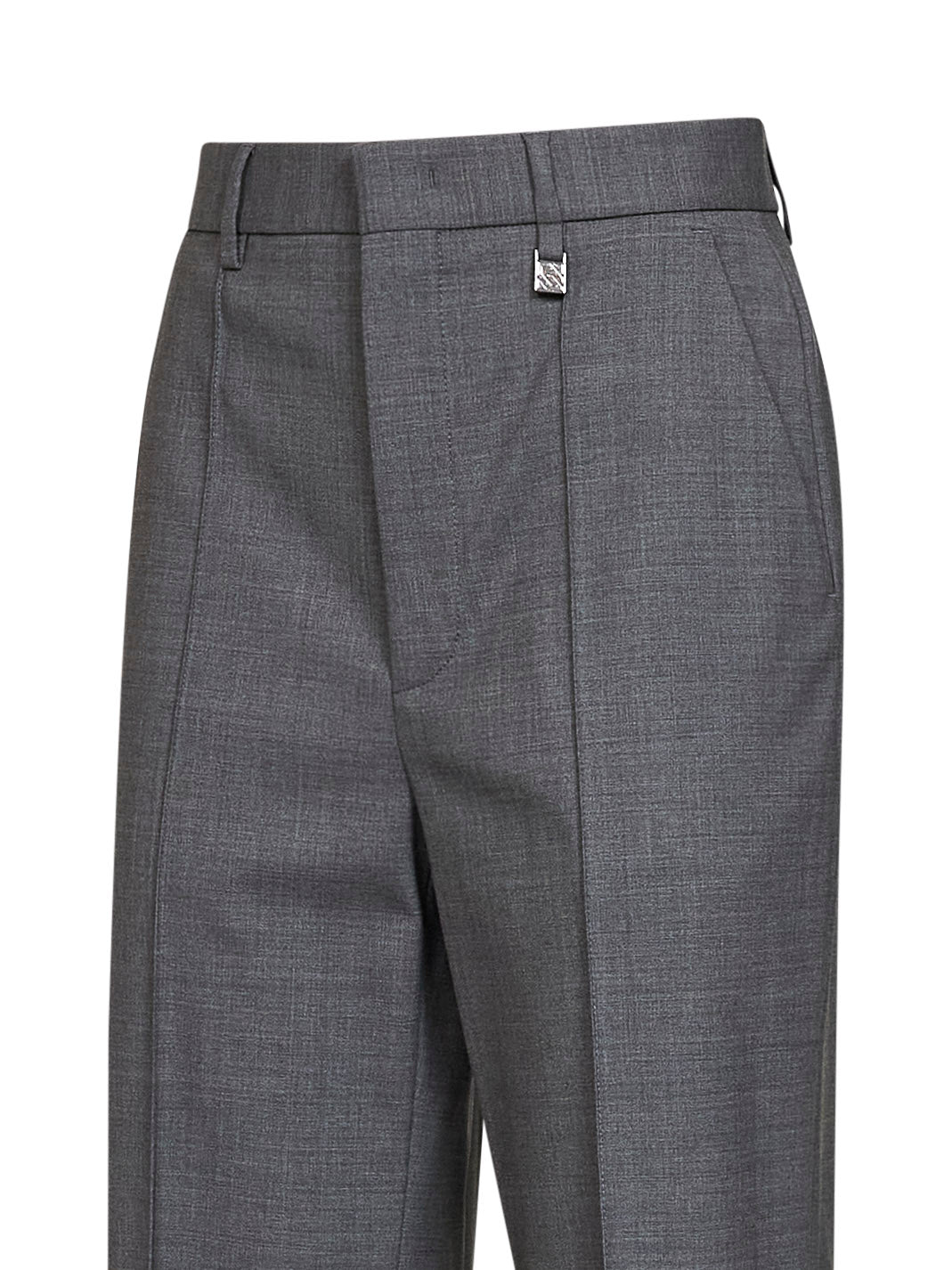 Giuseppe Di Morabito Women Dark Grey Virgin Wool Straight-Leg Tailored Trousers