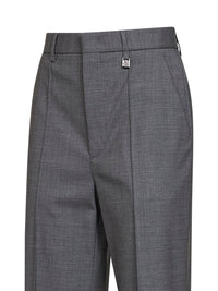 Giuseppe Di Morabito Women Dark Grey Virgin Wool Straight-Leg Tailored Trousers