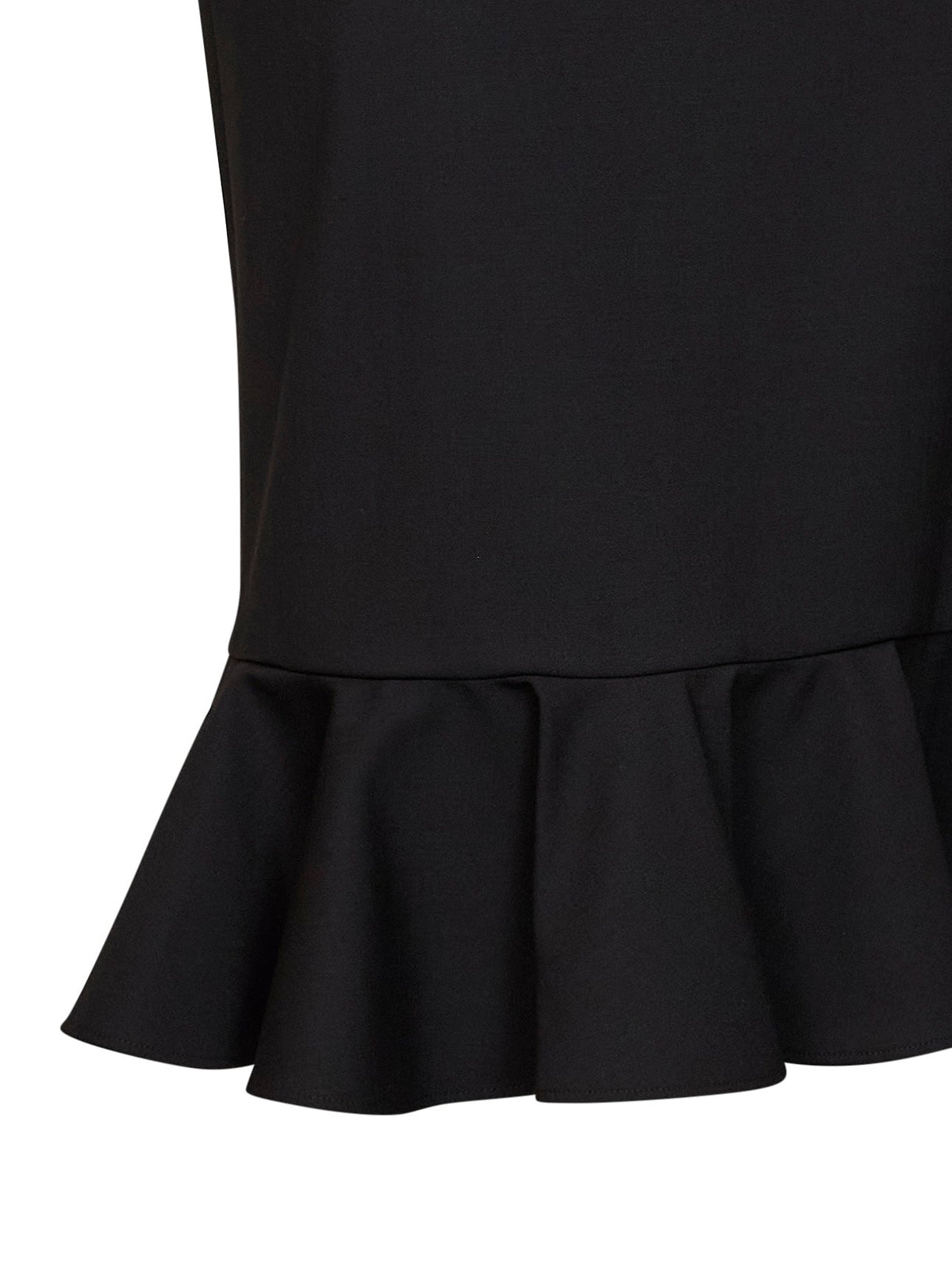 Giuseppe Di Morabito Women Black Virgin Wool Midi Skirt With Ruffle