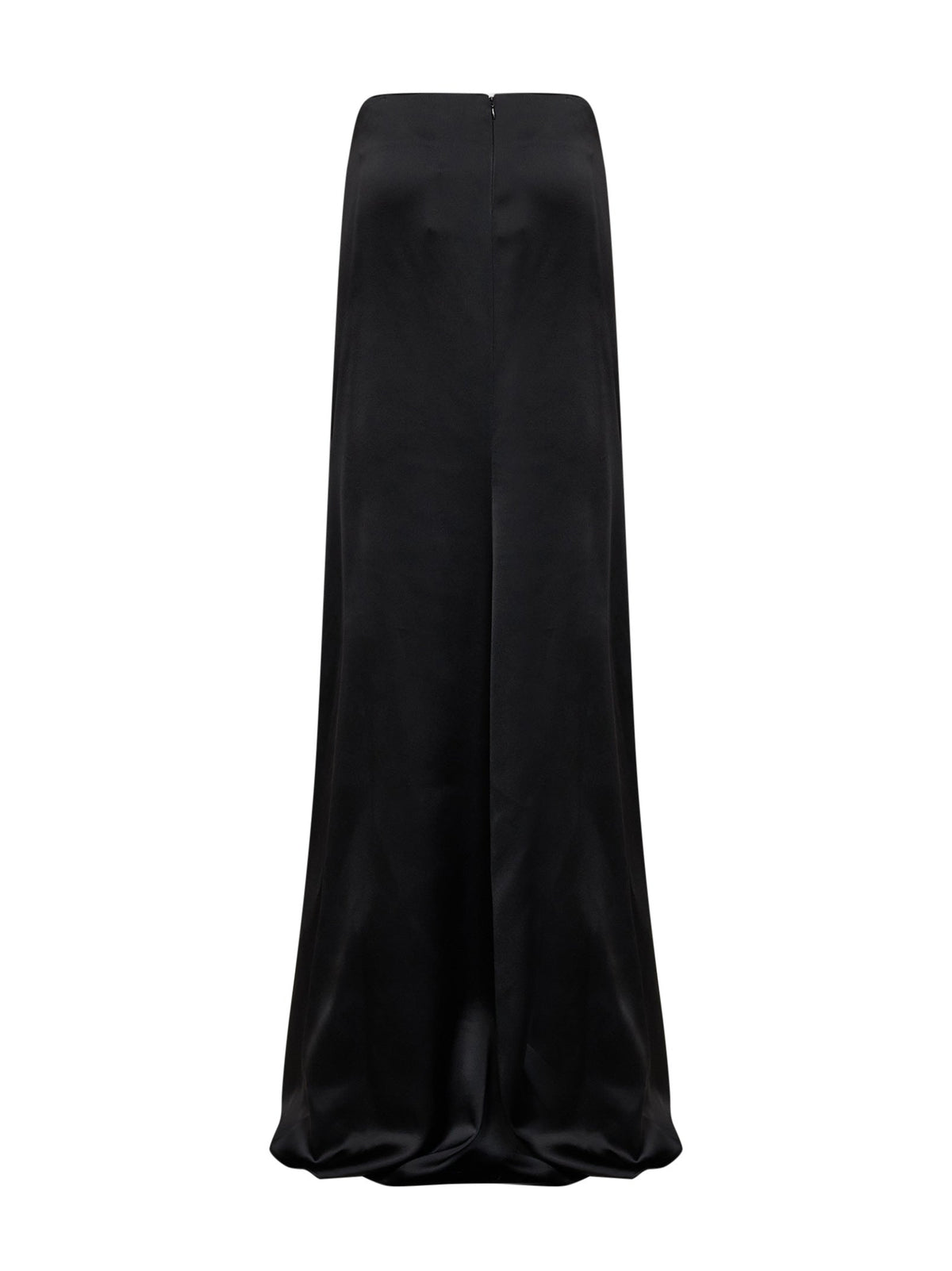 Giuseppe Di Morabito Women Black Satin Maxi Skirt With Jeweled Detail