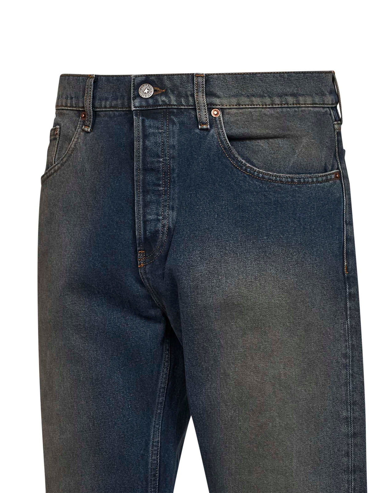 GOLDEN GOOSE Golden Goose Men Blue Cotton Denim Journey Patrick Straight Jeans