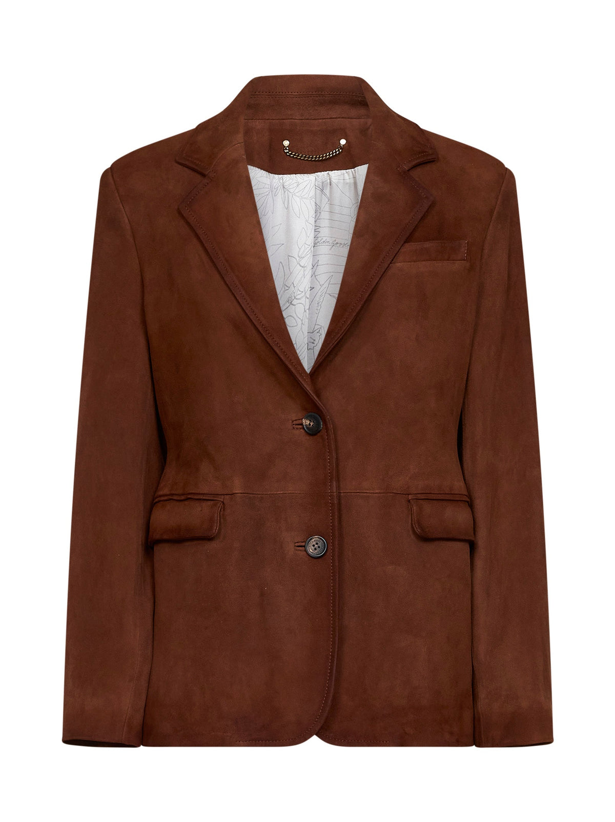 Golden Goose Women Brown Waxed Suede Robyn Blazer