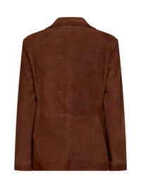 Golden Goose Women Brown Waxed Suede Robyn Blazer