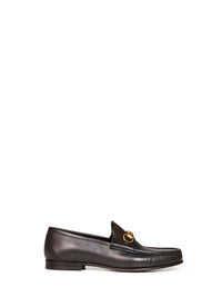 Gucci Men Brown Leather Horsebit 19653 Loafers