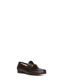 Gucci Men Brown Leather Horsebit 19653 Loafers