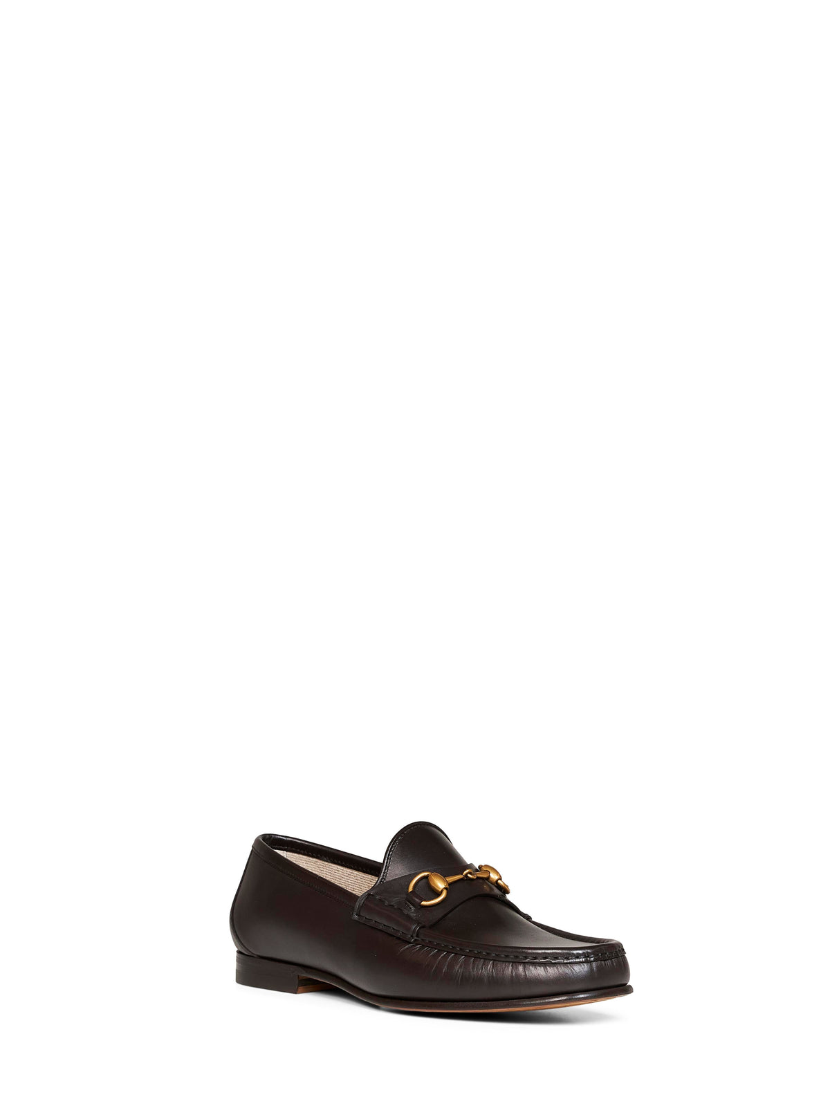 Gucci Men Brown Leather Horsebit 19653 Loafers