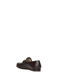 Gucci Men Brown Leather Horsebit 19653 Loafers