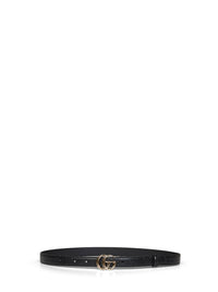 Gucci Women Black Gg Marmont Slim Belt