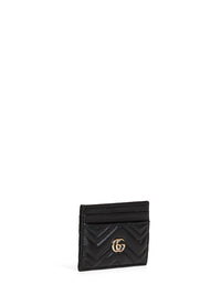 Gucci Women Black Gg Marmont Card Holder