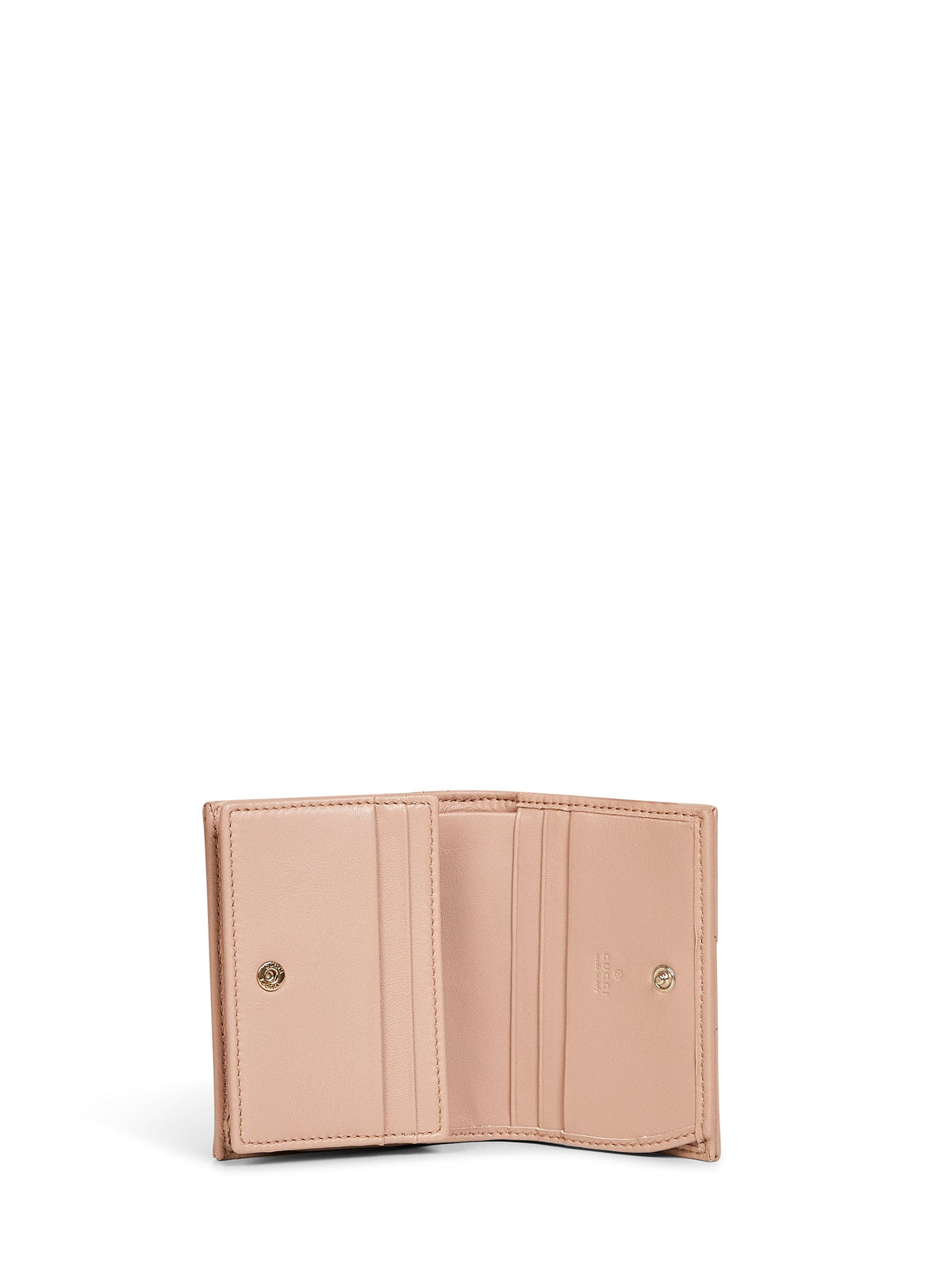 Gucci Women Pinky Beige Gg Marmont Card Case Wallet