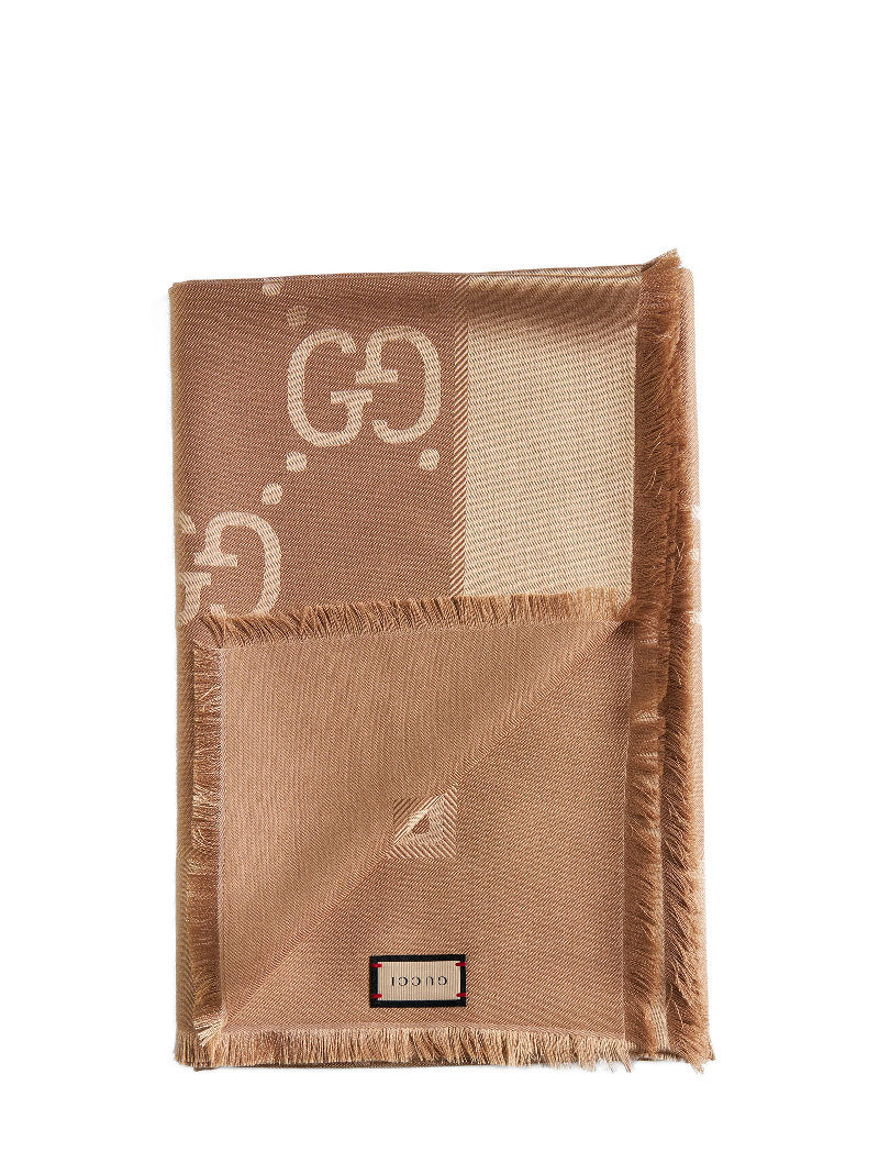 Gucci Women Gucci Silk Jacquard Scarf