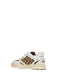 Gucci Men Beige Gucci Re-Web Sneakers