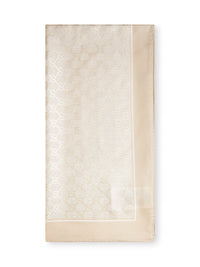 Gucci Women Ivory Gg Silk Carré
