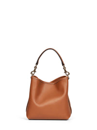 Gucci Women Brown Leather Logo Bucket Bag<Br/>