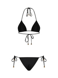 Gucci Women Black Sparkling Jersey Bikini