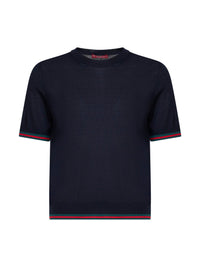 Gucci Women Blue Cashmere Knitted Top
