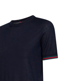 Gucci Women Blue Cashmere Knitted Top