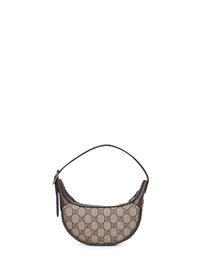 Gucci Women Beige And Dark Brown Ophidia Small Shoulder Bag