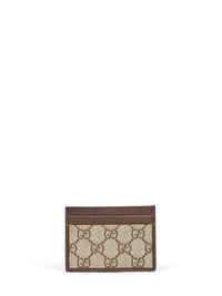 Gucci Women Beige And Dark Brown Ophidia Card Holder