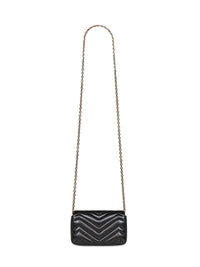 Gucci Women Black Gg Marmont Mini Crossbody Bag