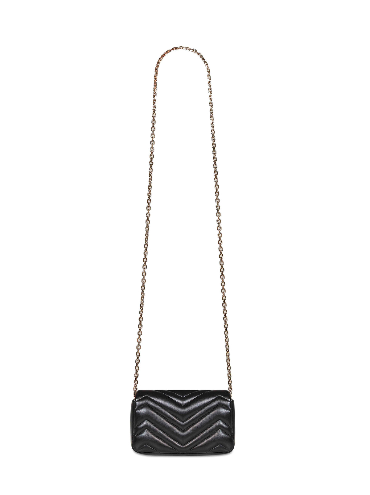 Gucci Women Black Gg Marmont Mini Crossbody Bag