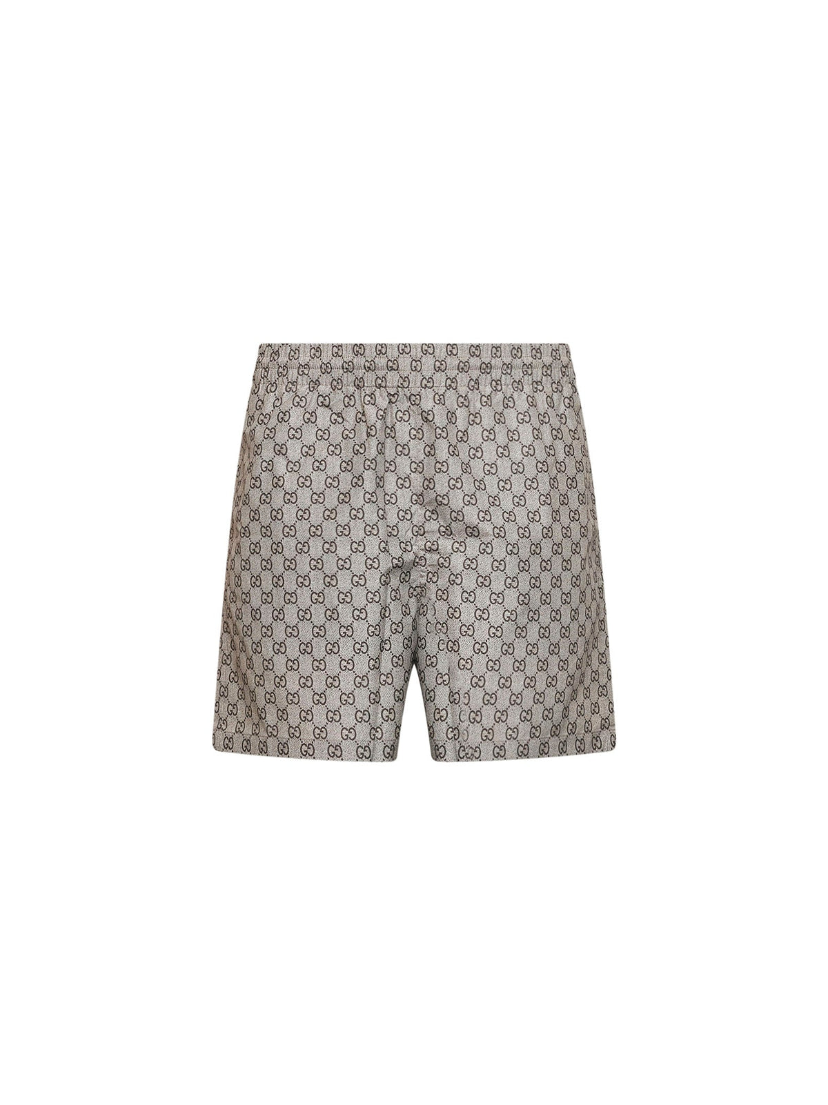 GUCCI Gucci Men Brown Printed Polyester Poplin Swimsuit