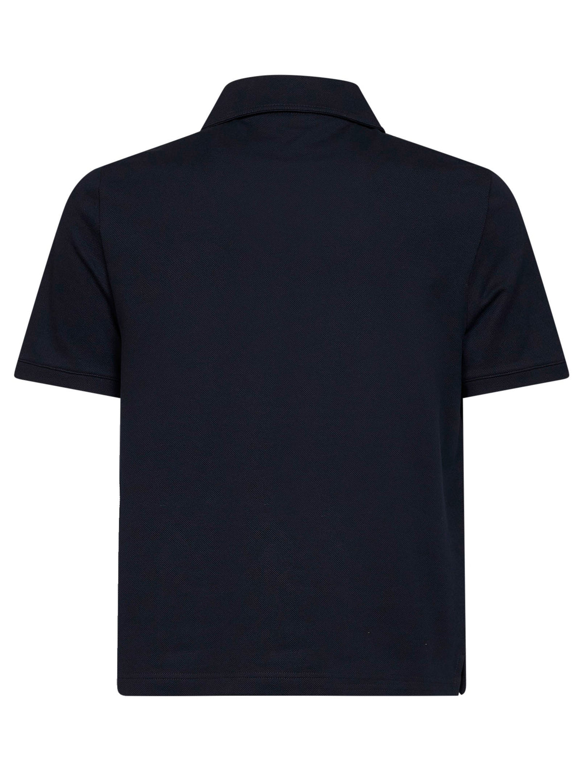 Gucci Men Blue Cotton Pique Embroidered Polo Shirt