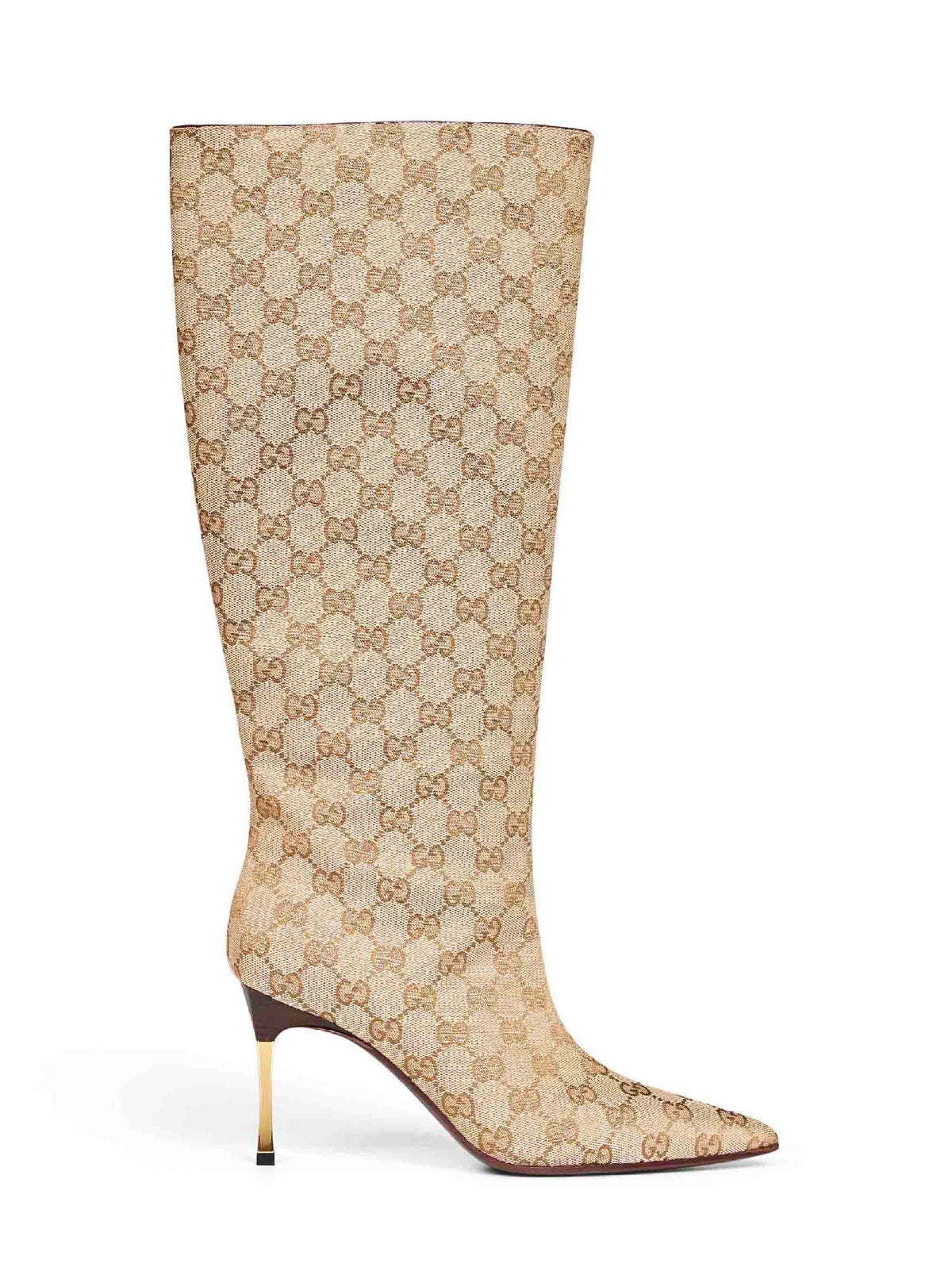 Gucci Women Beige Gg Canvas Bombshell Boots