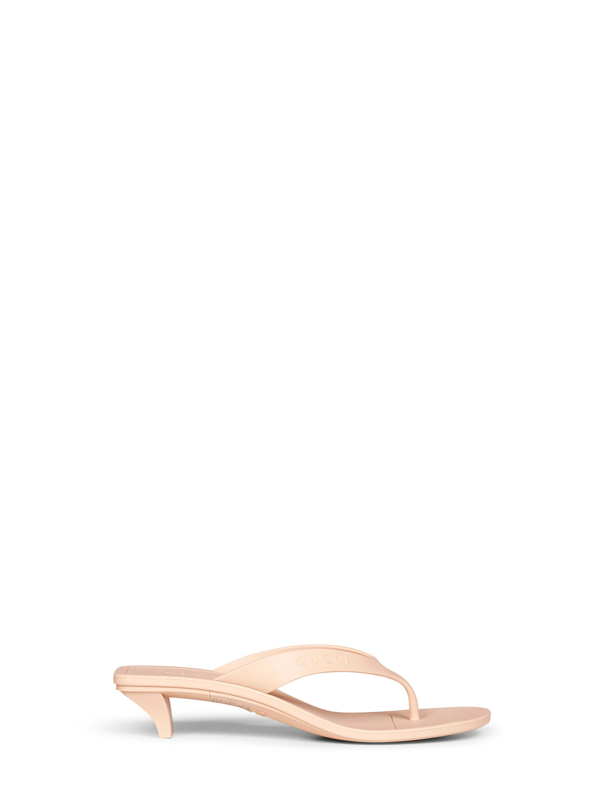 Gucci Women Pink Vittoria Rubber Thong Sandals