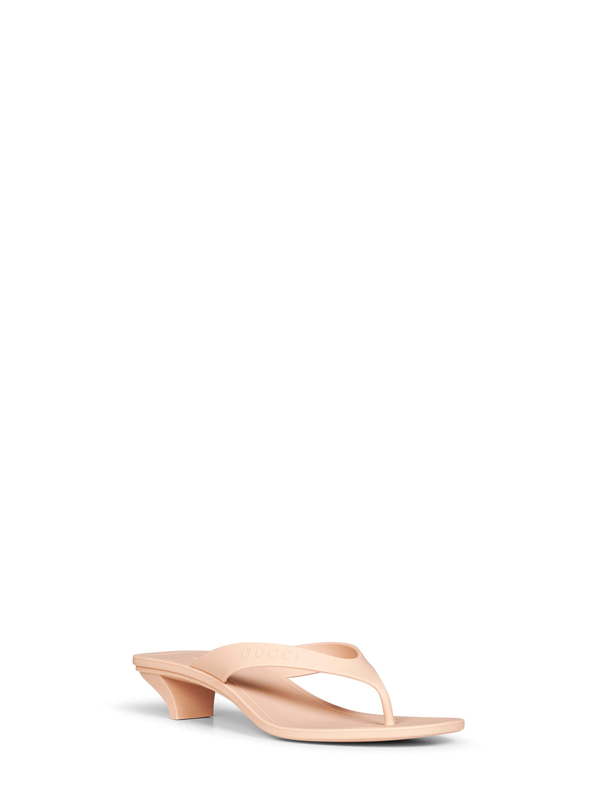 Gucci Women Pink Vittoria Rubber Thong Sandals